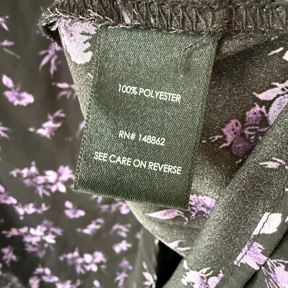 Torrid Harper flowy georgette fabric purple floral print size 3X - Picture 6 of 10